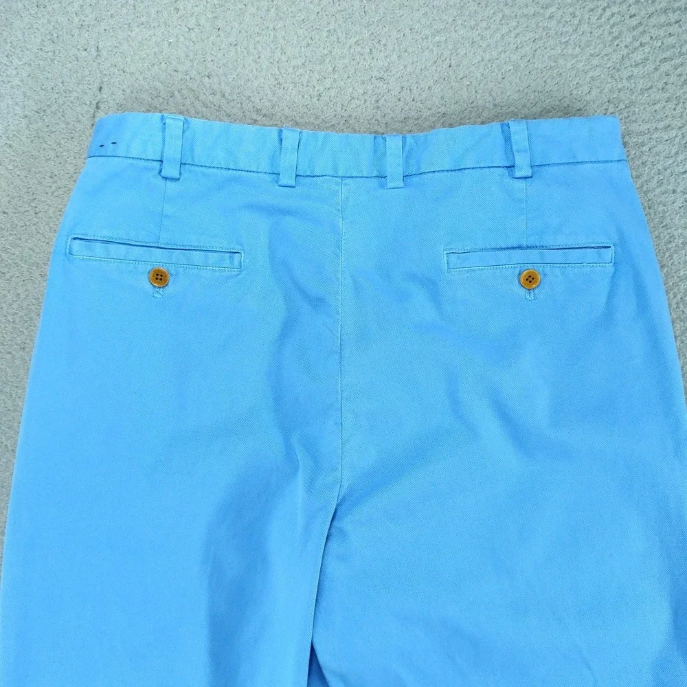 Brooks Brothers Pants Mens 34x32 Blue Clark Fit Stretch Chino Cotton Casual